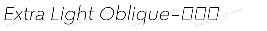 Extra Light Oblique字体转换